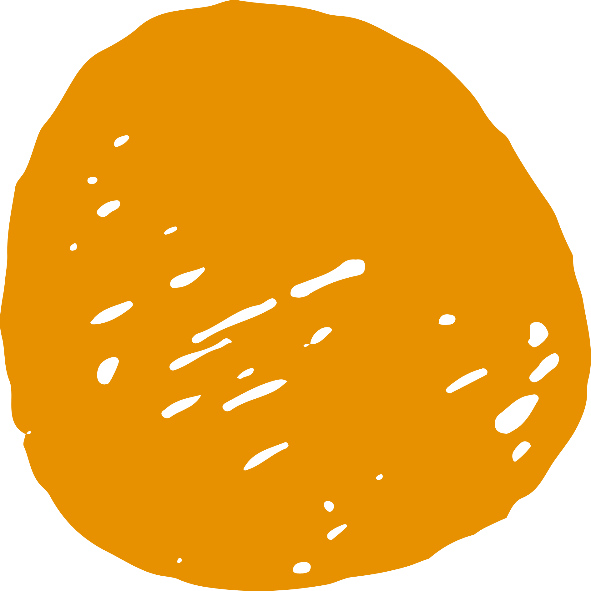 Ilustração simplificada de uma semente amarela.