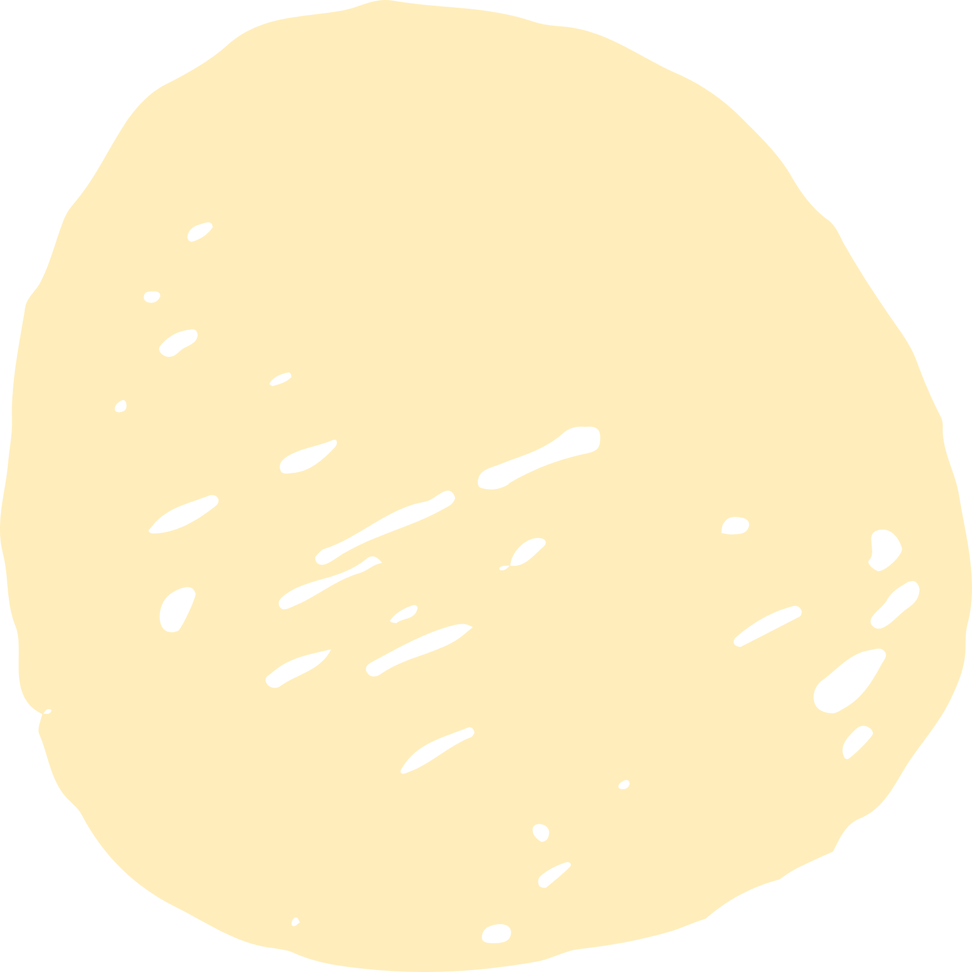 Ilustração simplificada  de uma semente creme.