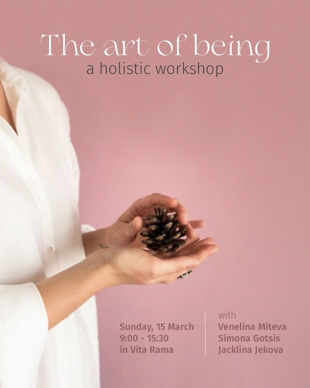 The Art of Being Vol.1 
✨ Emotion to Motion ✨

Каним те на едно вдъхновяващо пътуване навътре - към теб самия. В свят, изпълнен с динамика и напрежение, често губим връзка с емоциите и тялото си. Създадохме това преживяване, за да ти помогне да се въ