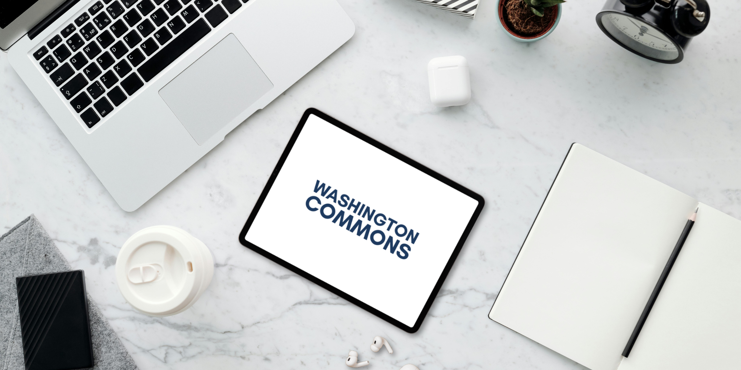Washington Commons branding and real estate website design project by Sherlyn Studio