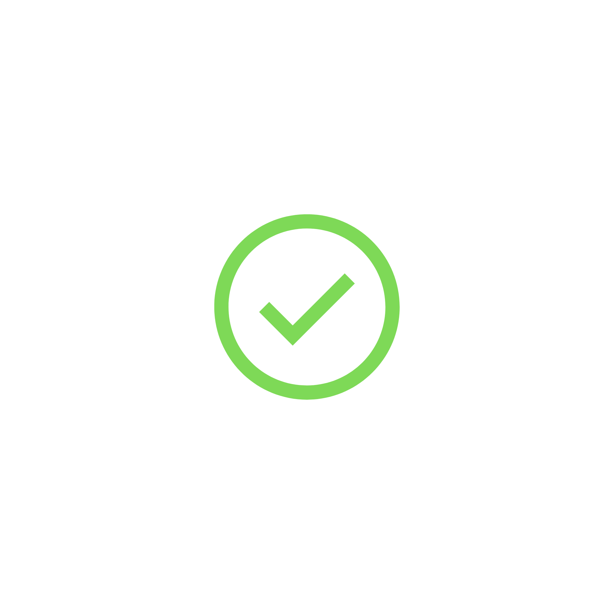 A green checkmark inside a green circle indicating confirmation or correctness.