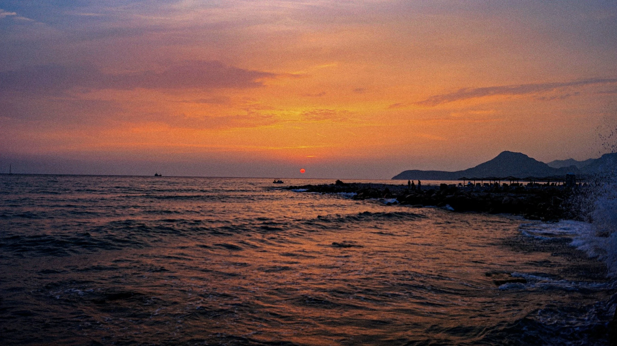 Montenegro open sea sunset