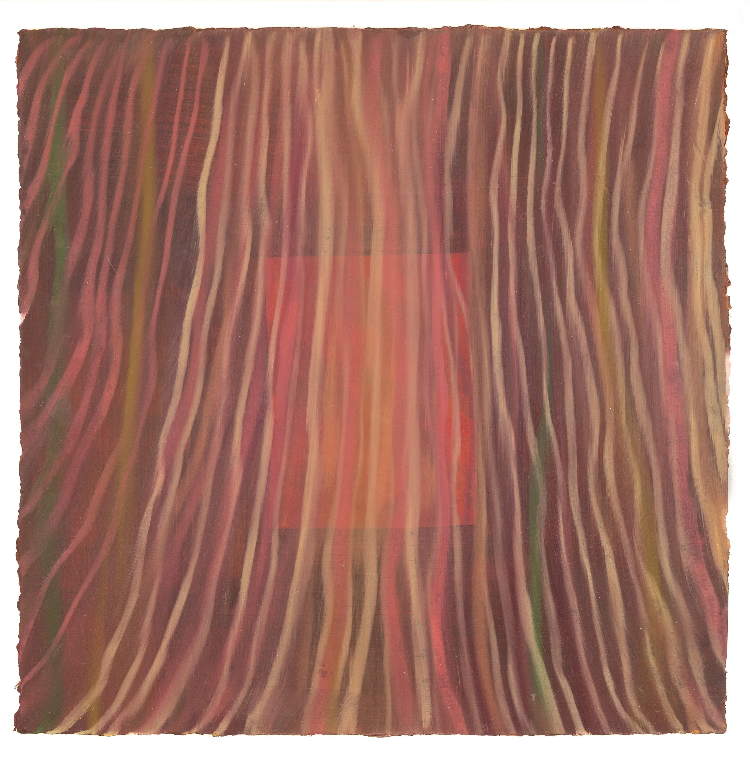 Ruffles, 2026. Oil on Gessoed Paper, 38 x 38 cm