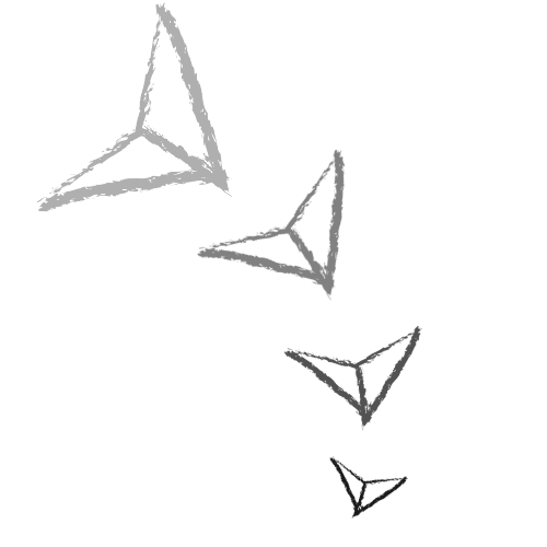 Four paper airplanes flying in a vertical formation against a black background.