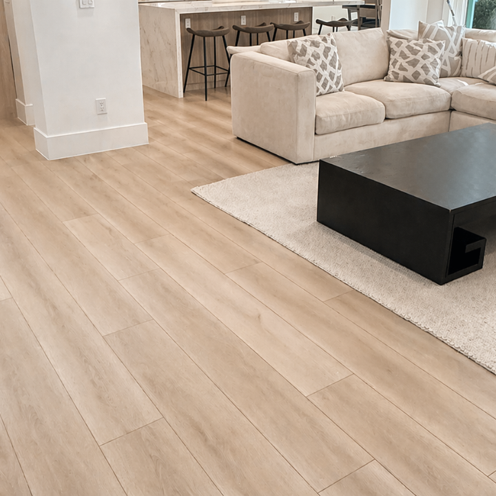 Hardwood flooring installation by AllFix Remodeling — living room in South Florida