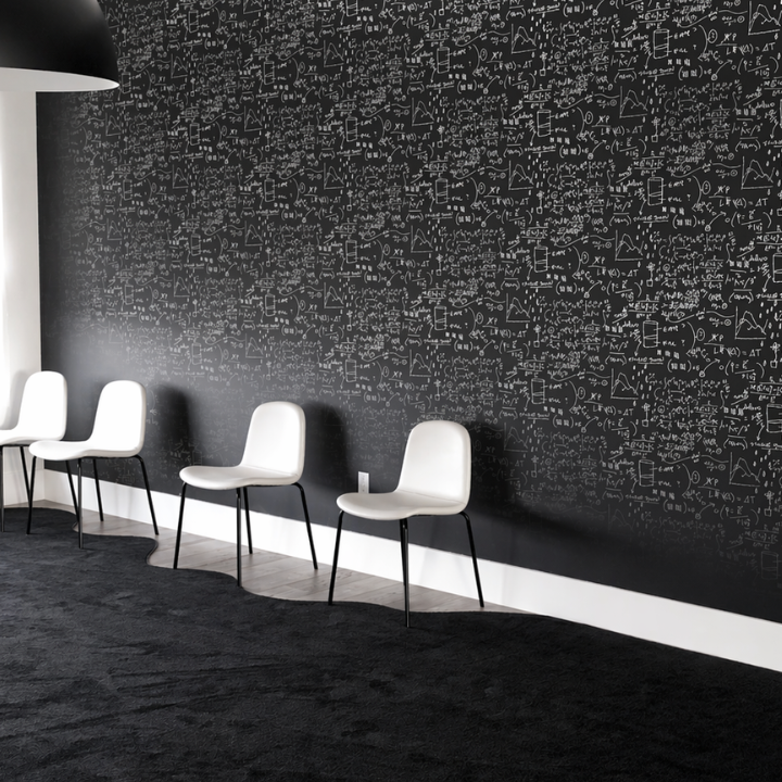 Custom wallpaper installation by AllFix Remodeling — decorative chalkboard wall in South Florida