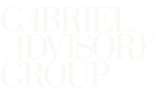 Gabriel Advisory Group logo with white text on a black background