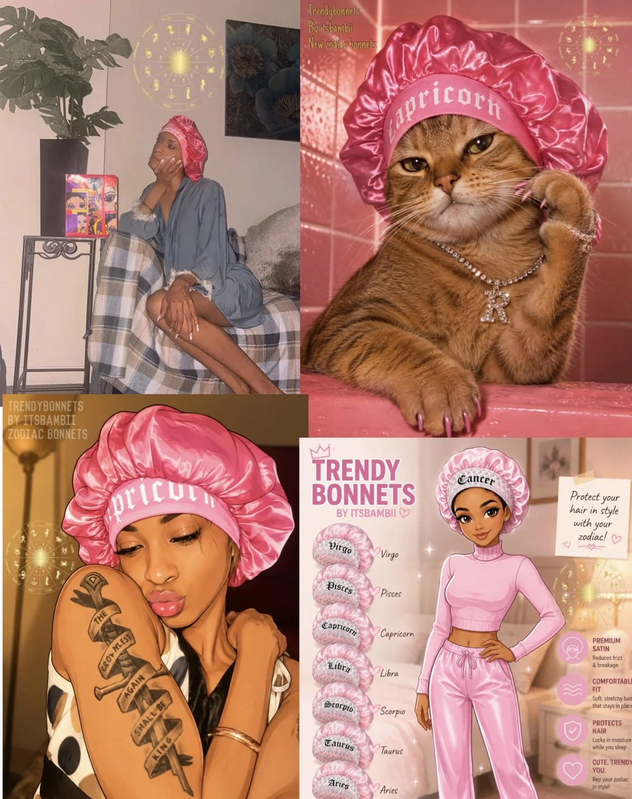 zodiac sign bonnets ~ Trendybonnets