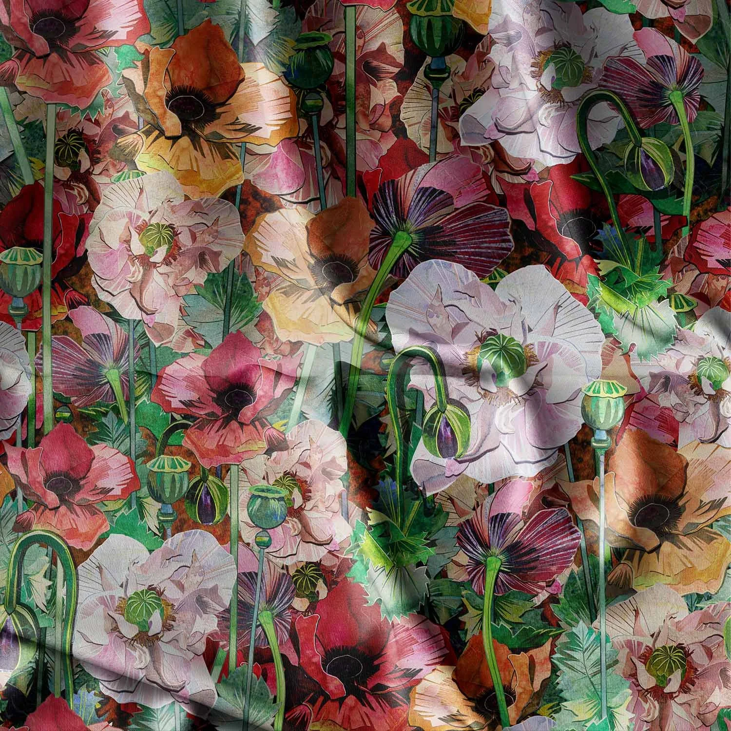 Wild Poppies  — Wild Poppies in | Fabric