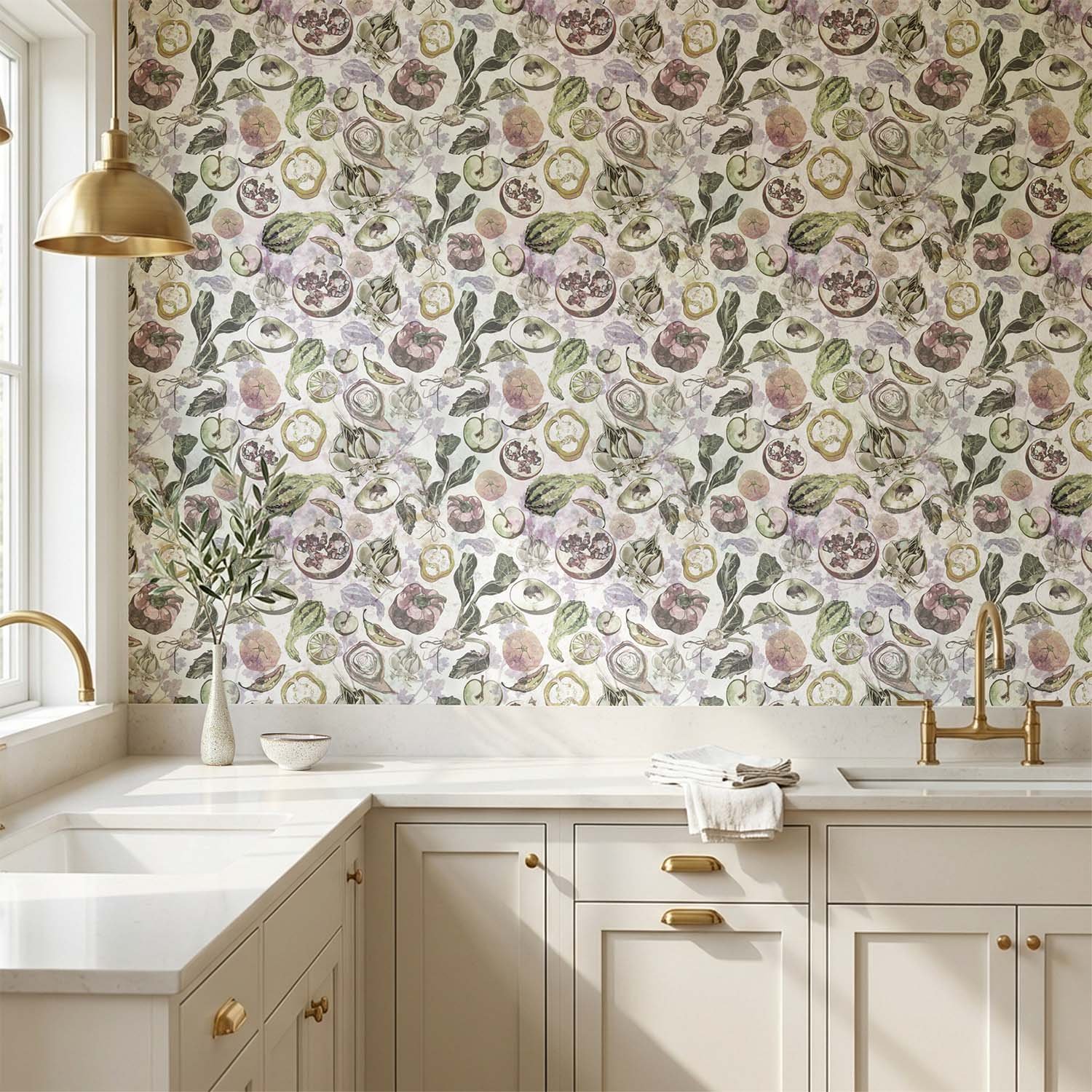 Kitchen Garden — Hushed Hues| Wallpaper