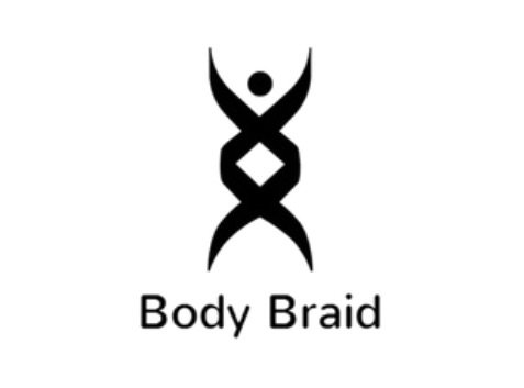 Logo of a stylized human figure with a DNA strand shape, labeled 'Body Braid'.