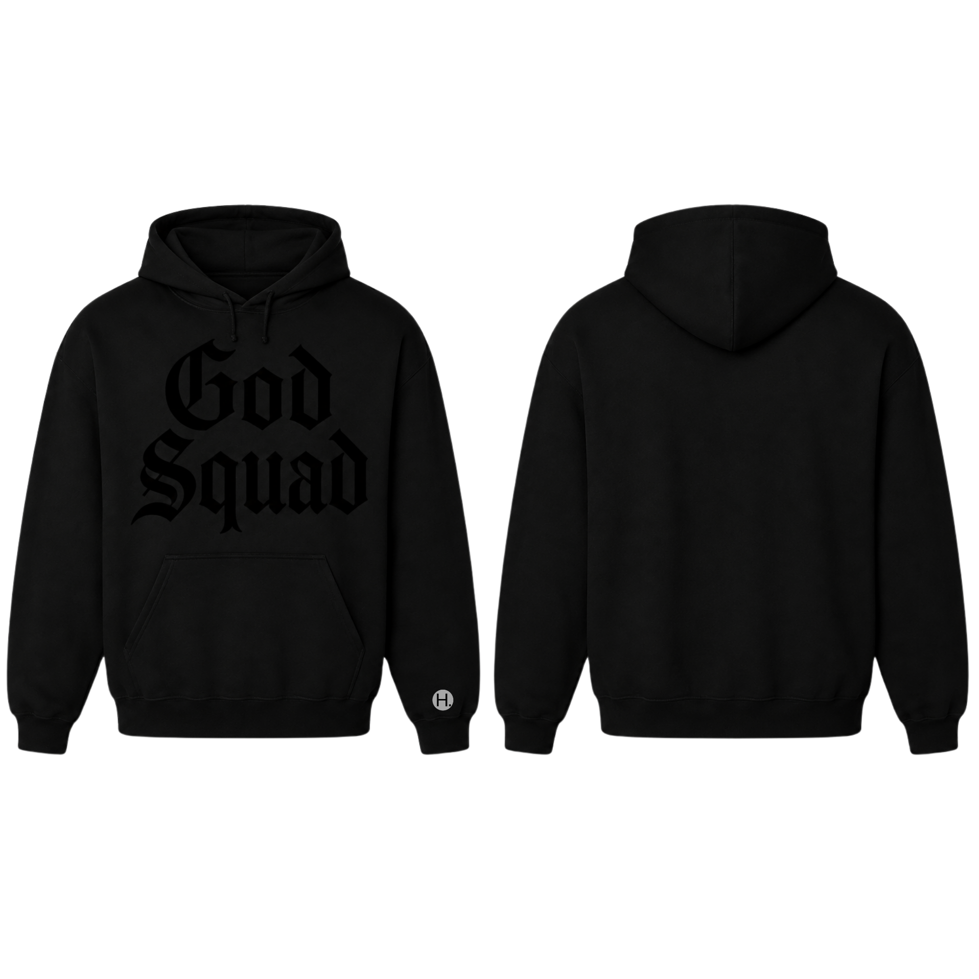 God Squad Black-on-Black Hoodie