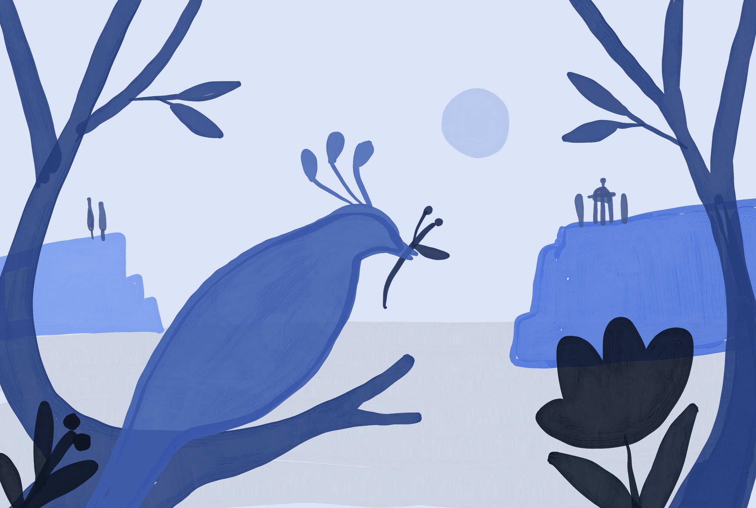 for handcrafted paper diorama illustration