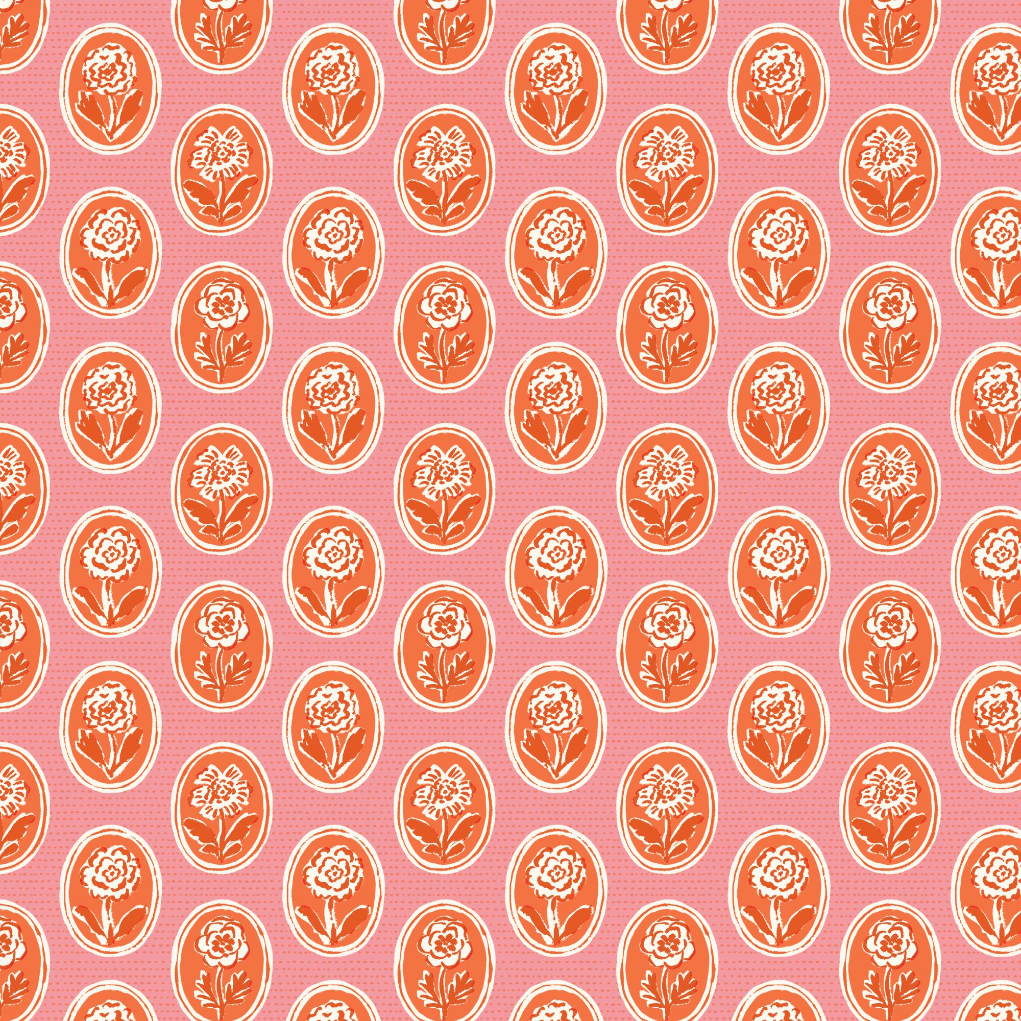 Pressed Flowers Red/Pink