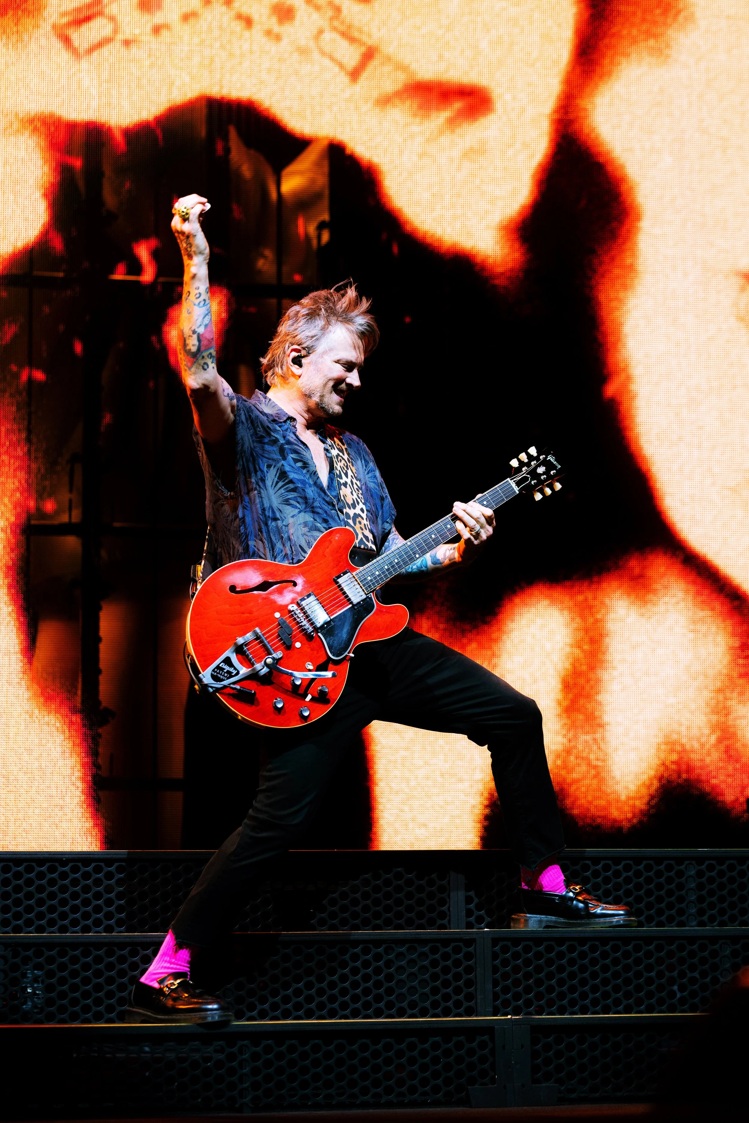  NASHVILLE, TENNESSEE - July 31: Train celebrate 25 years of  Drops of Jupiter  with a sold out show at Ascend Federal Credit Union Amphitheater. (Photo by Dylan Basden for Pretty Nifty) 