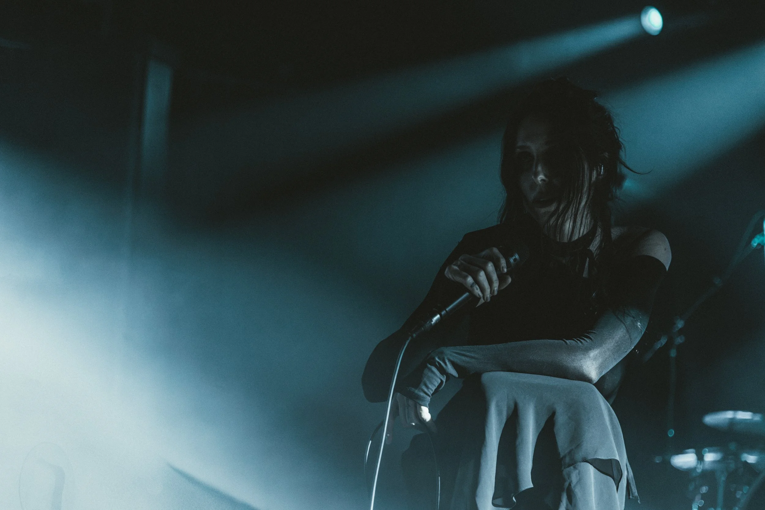  NASHVILLE, TENNESSEE - October 14: Chelsea Wolfe performs at Marathon Music Works during her world tour. (Photo by Yui Breedlove for Pretty Nifty) 