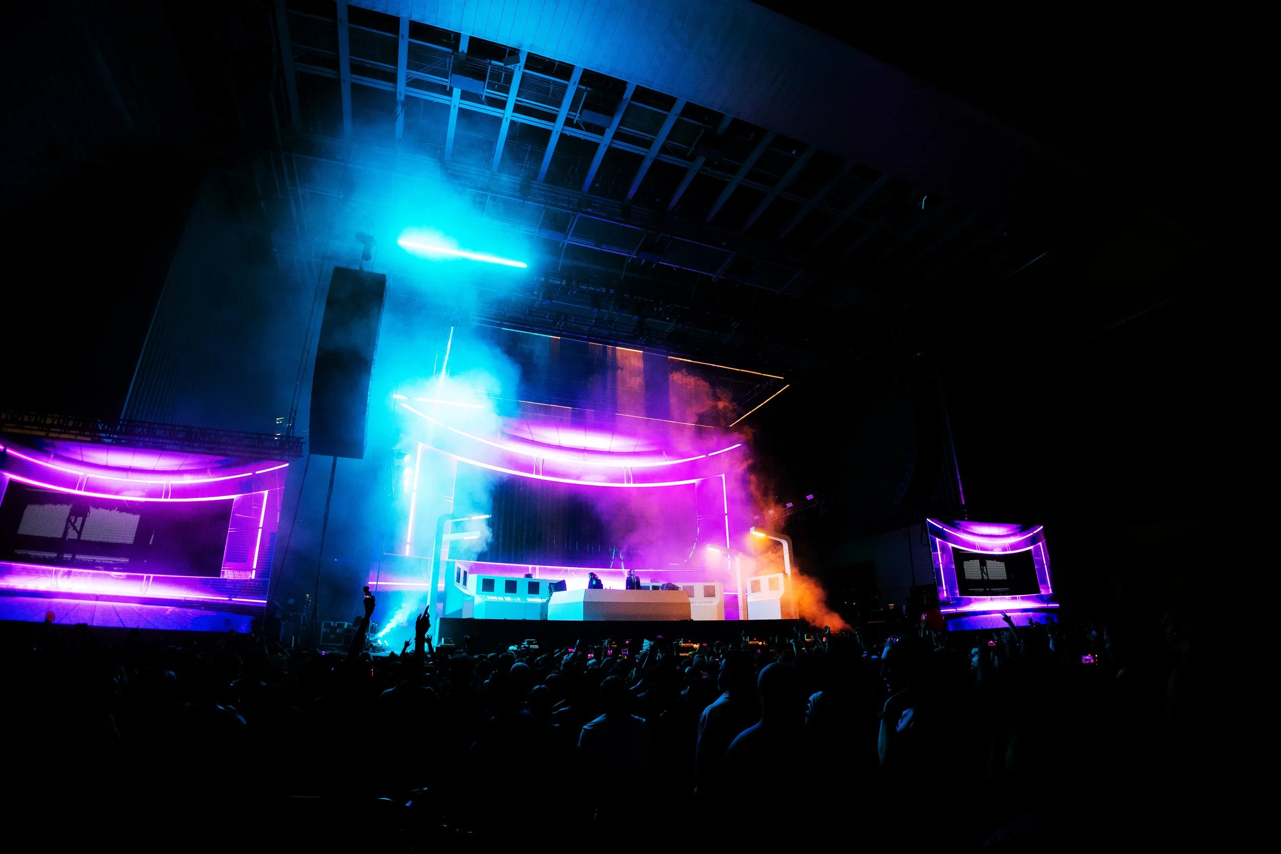  NASHVILLE, TENNESSEE - July 25: Zeds Dead headline Ascend Federal Credit Union Amphitheater on their “Journey of a Lifetime” tour. (Photo by Dylan Basden for Pretty Nifty) 