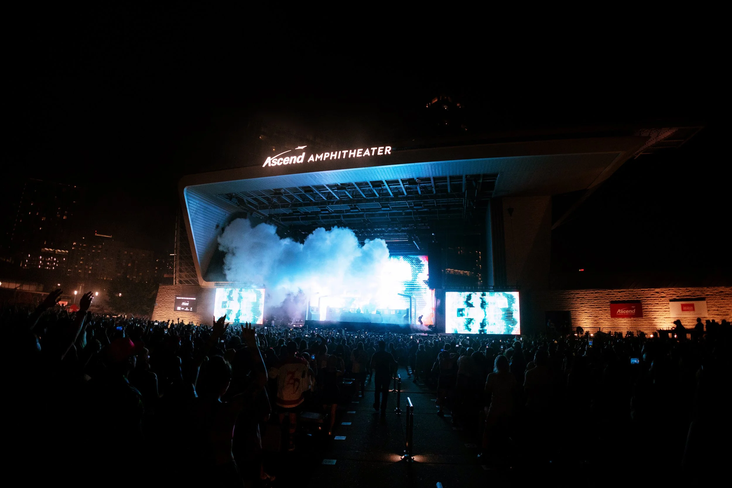  NASHVILLE, TENNESSEE - July 25: Zeds Dead headline Ascend Federal Credit Union Amphitheater on their “Journey of a Lifetime” tour. (Photo by Dylan Basden for Pretty Nifty) 