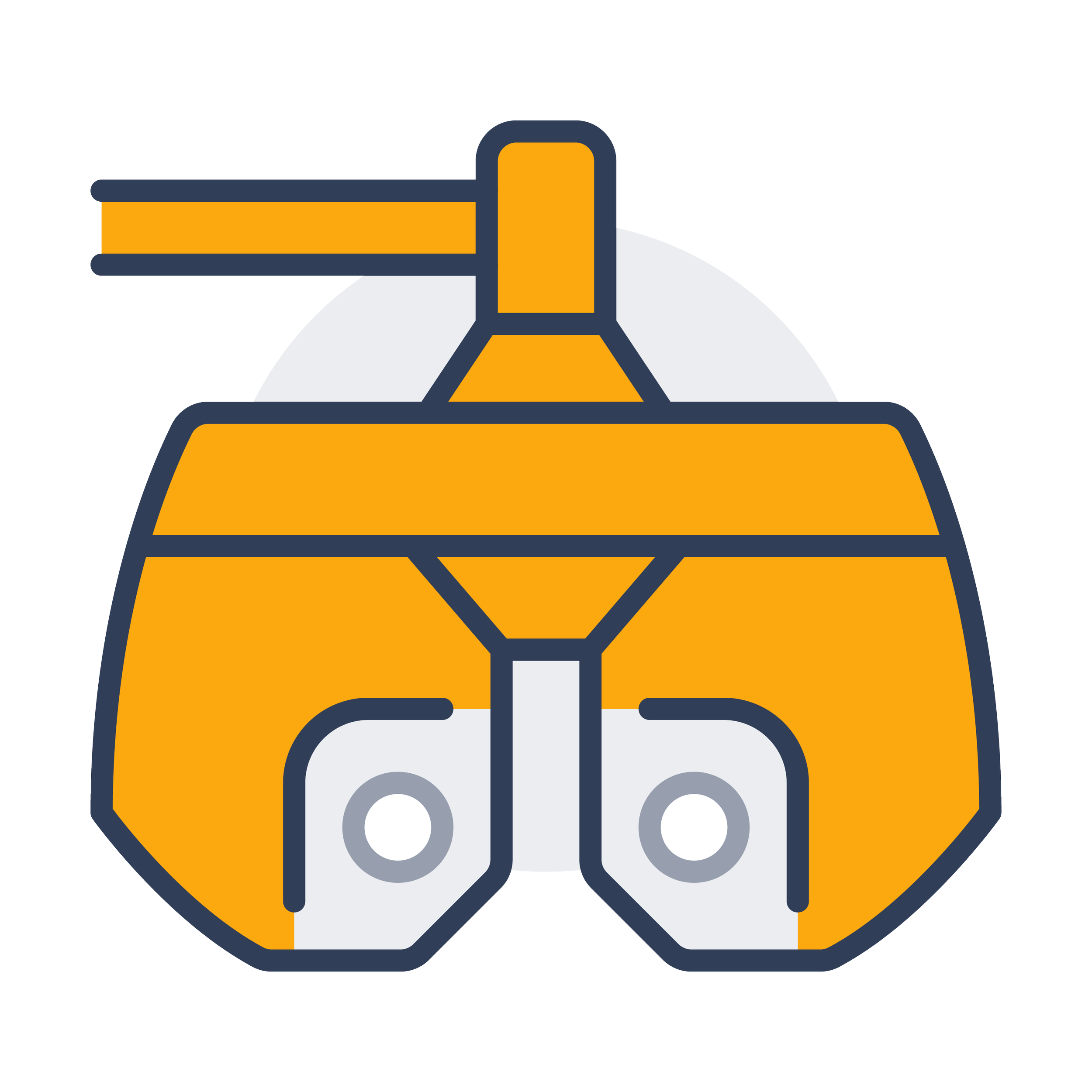 Illustration of a construction or excavator bucket attachment in orange and grey, outlined in black.