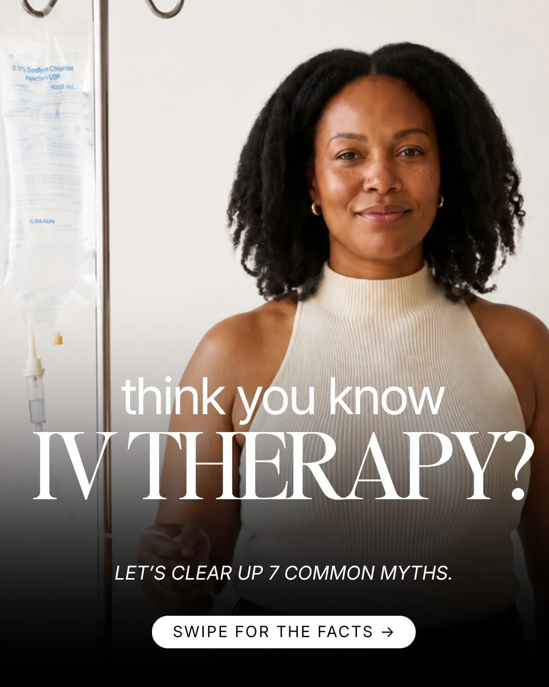 Think you know IV therapy? 💧
You might be surprised. 

There are a lot of myths out there about what IV therapy is, who it&rsquo;s for, and what it can actually do. 

Swipe through as we clear up some of the most common misconceptions. 👀 

The trut