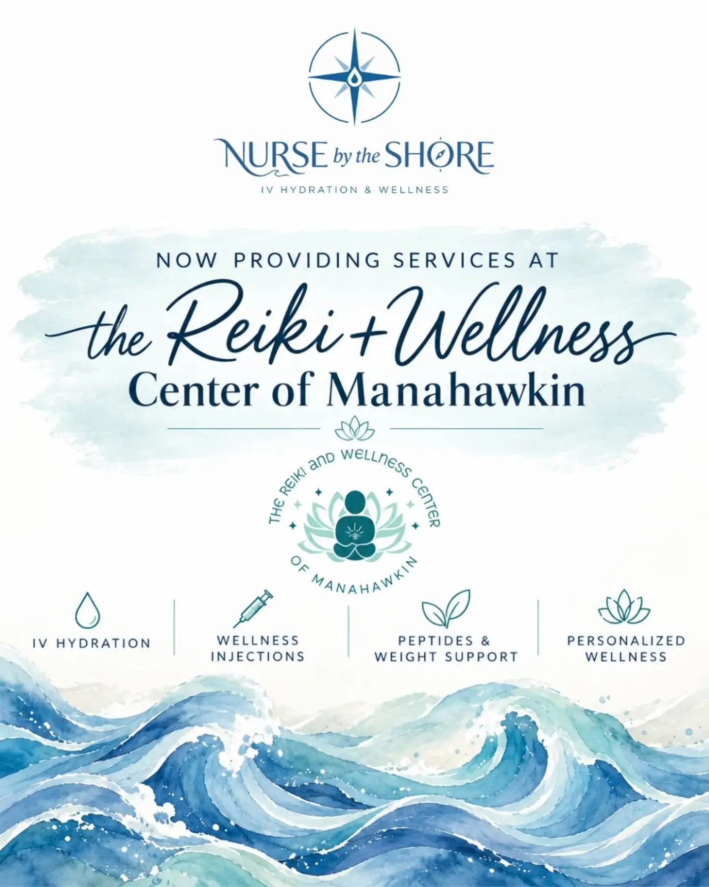 I'm so excited to share that we are now offering services at The Reiki &amp; Wellness Center of Manahawkin! ✨

This collaboration brings together two spaces that value personalized wellness, connection, and taking care of YOU.

💧 IV Hydration
💉 Wel