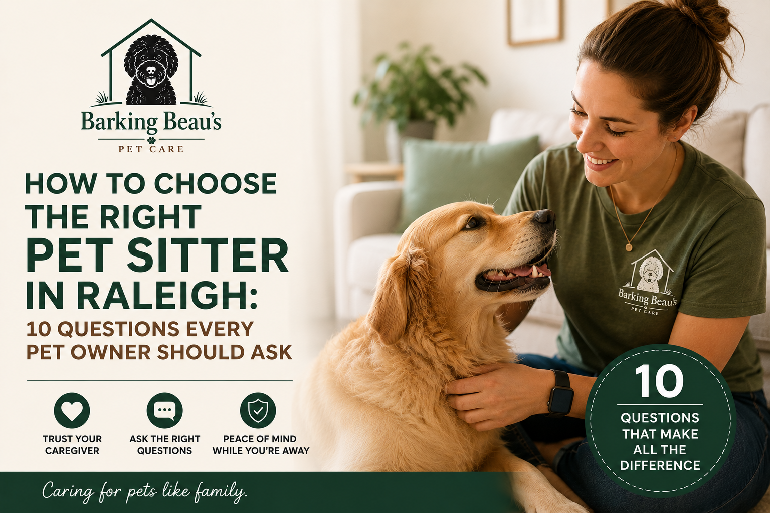 How to Choose the Right Pet Sitter in Raleigh:                 10 Questions Every Pet Owner Should Ask