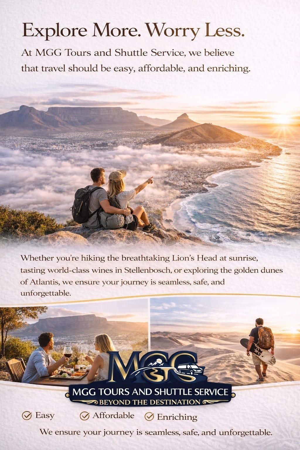 ​A professional and friendly customer support representative with a headset, ready to assist with bookings and inquiries for MGG Tours and Shuttle Service.