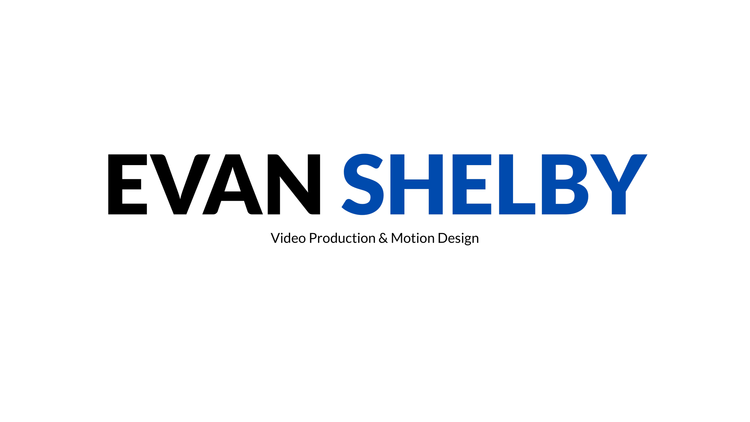 A black background with the white text 'Tell me about' and blue text 'SHELBY'.