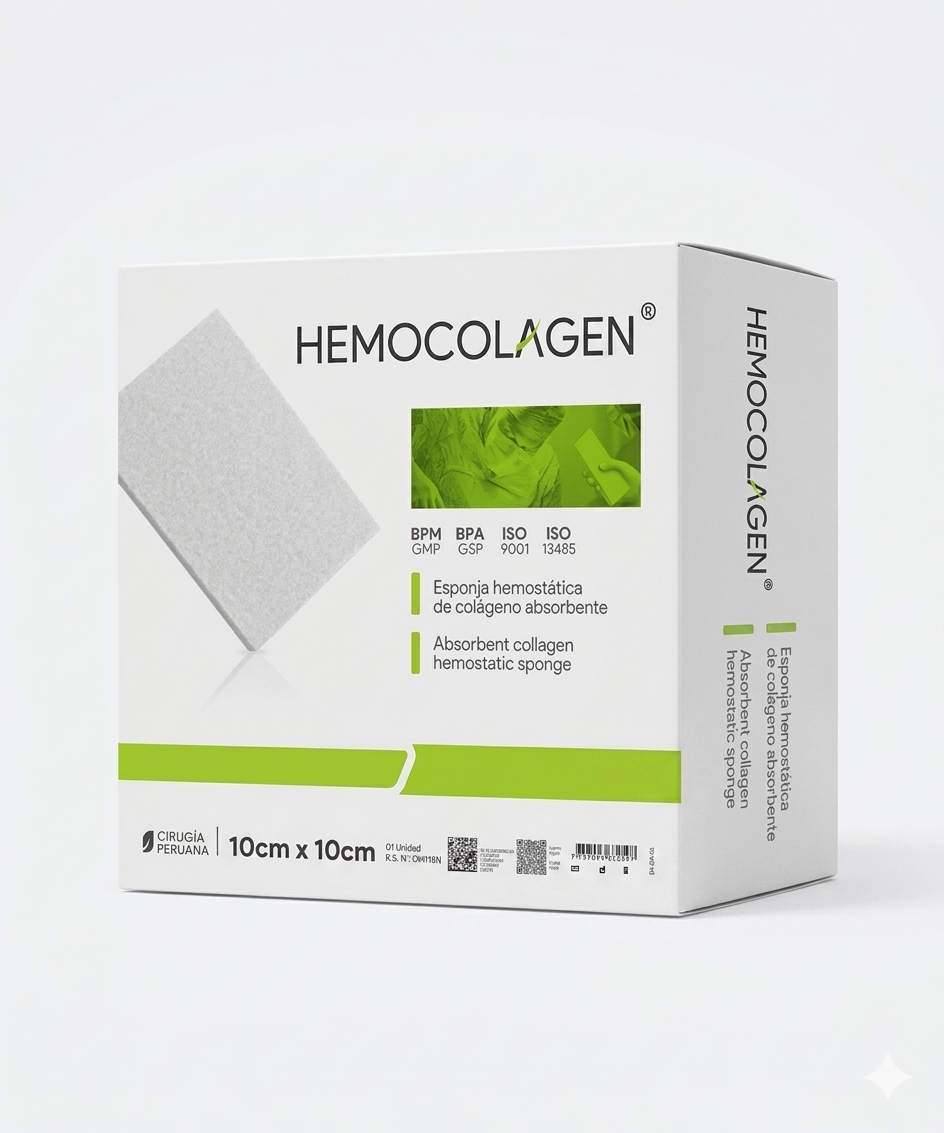 Esponja Hemostática de Colágeno