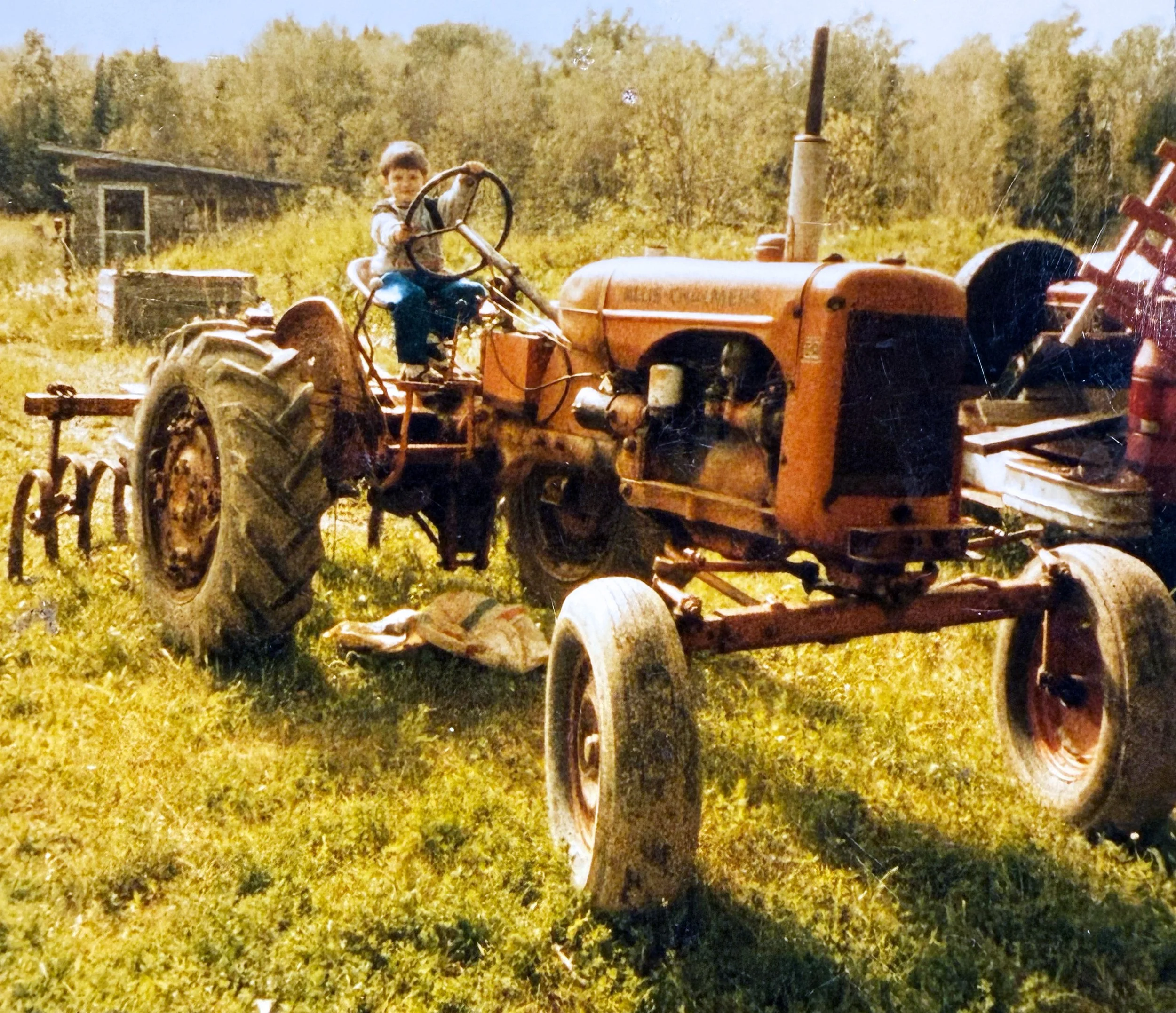 Gary and his grandpa's tractor.