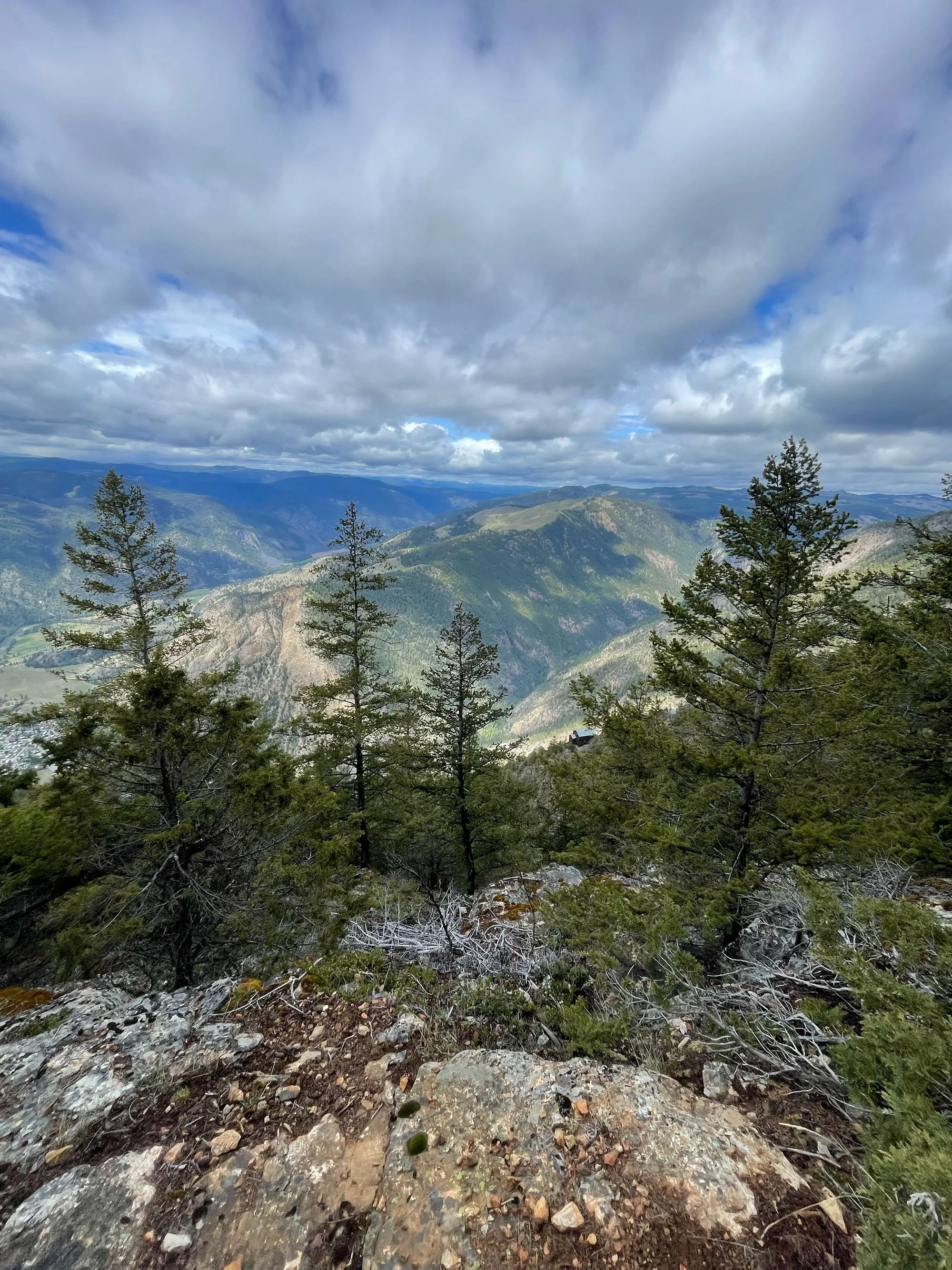 View of Similkameen mountains from the top of a ridge