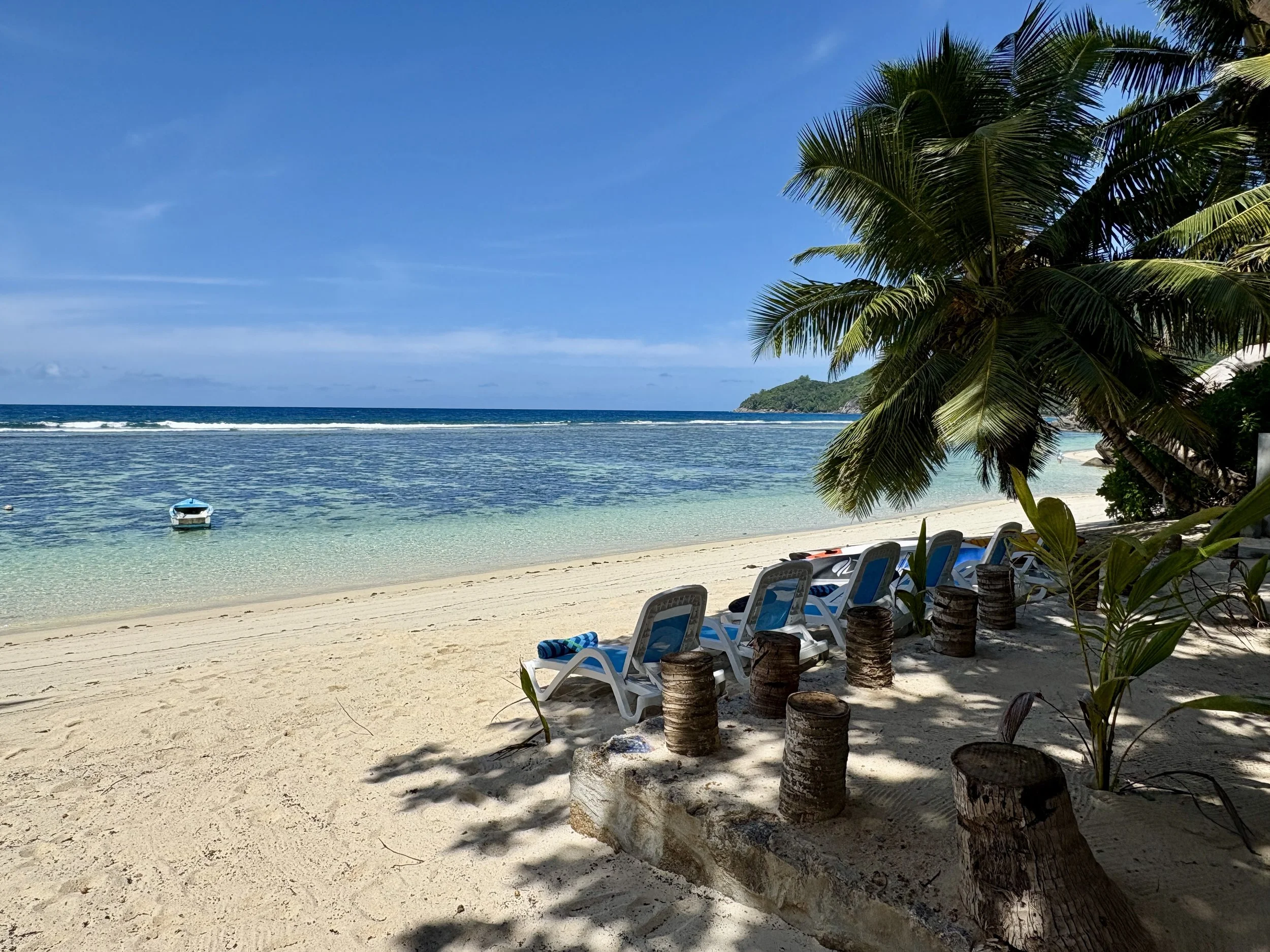 sun loungers ready to use at anse forbans.JPG