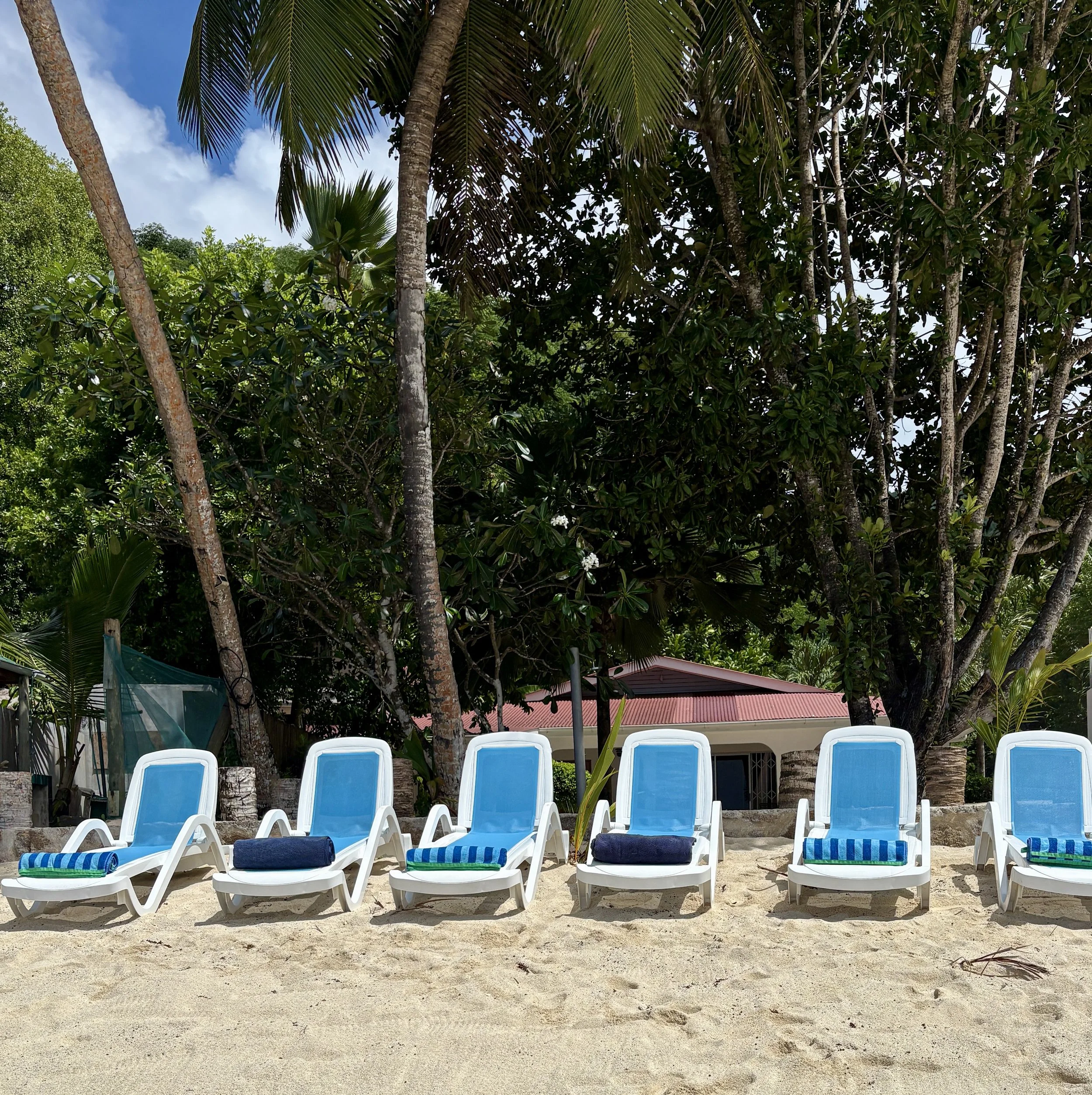 view of BK from beach with sun loungers.JPG