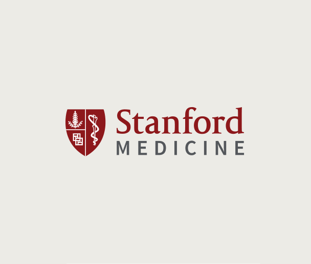Stanford Medicine logo with red shield crest and the text 'Stanford Medicine' in red and gray.