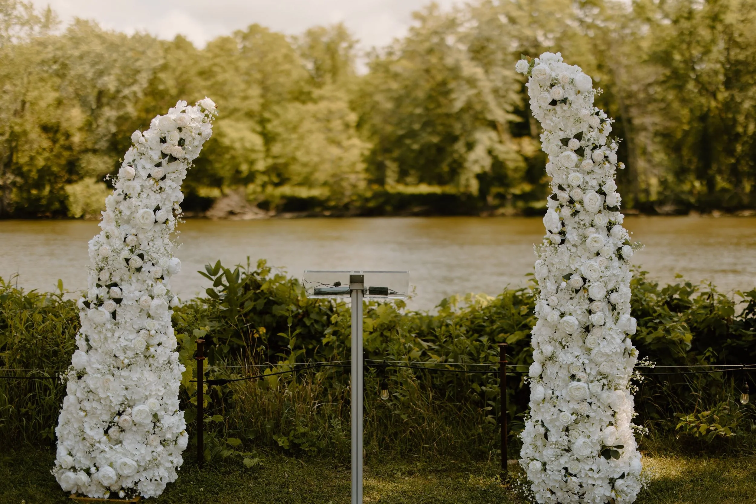 White Faux Floral Arch
