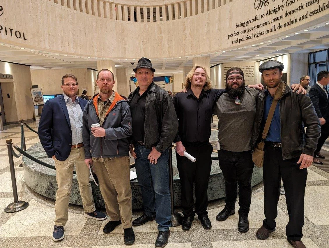 Jason in Tallahassee for Working Family Lobby Corps with a group of IBEW brothers, including James Ingle