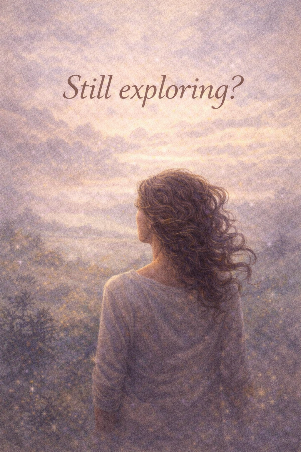 Still Exploring artwork for The Eirwolf, representing spiritual curiosity, reflection, and reaching out for guidance.