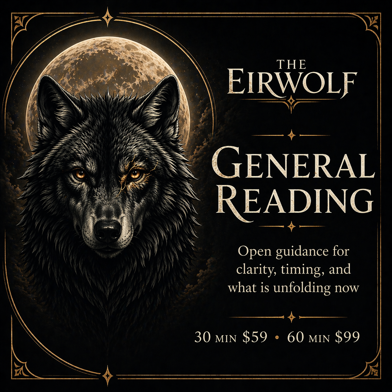 General tarot reading for open guidance and clarity at The Eirwolf