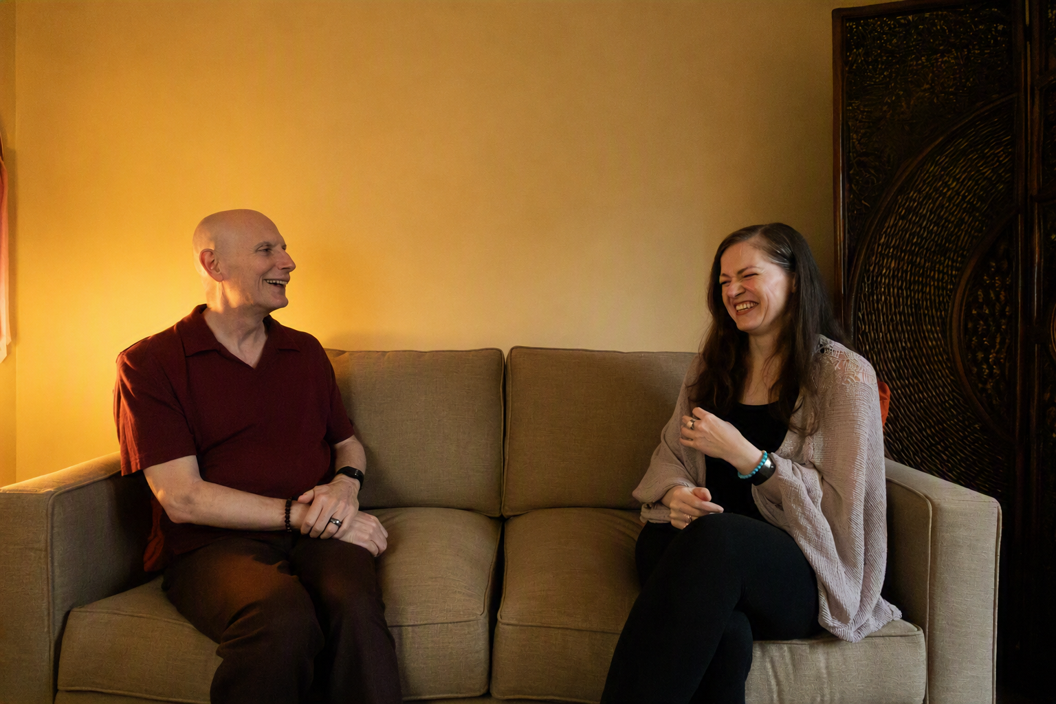 Clickable image of John in a consultation session with a student.