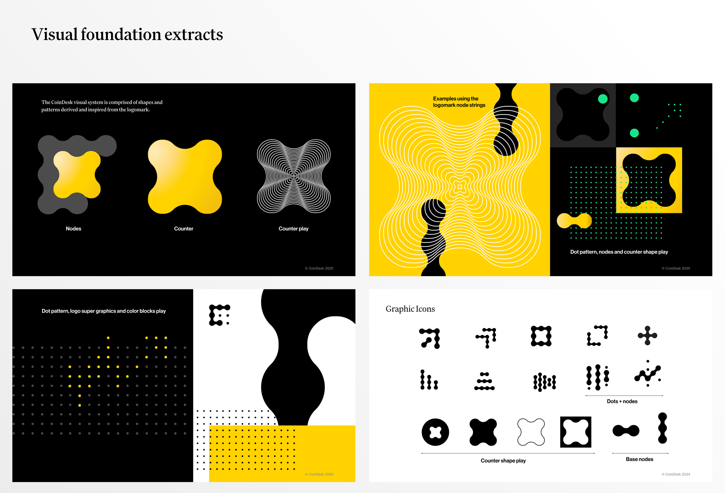 Brand book excerpts with visual foundations