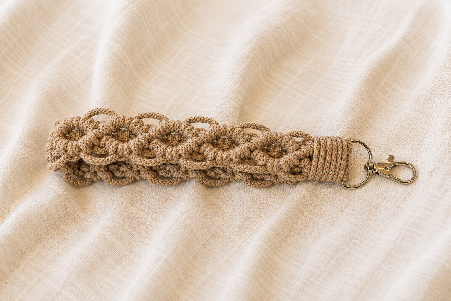 sand color wristlet macrame keychain.png