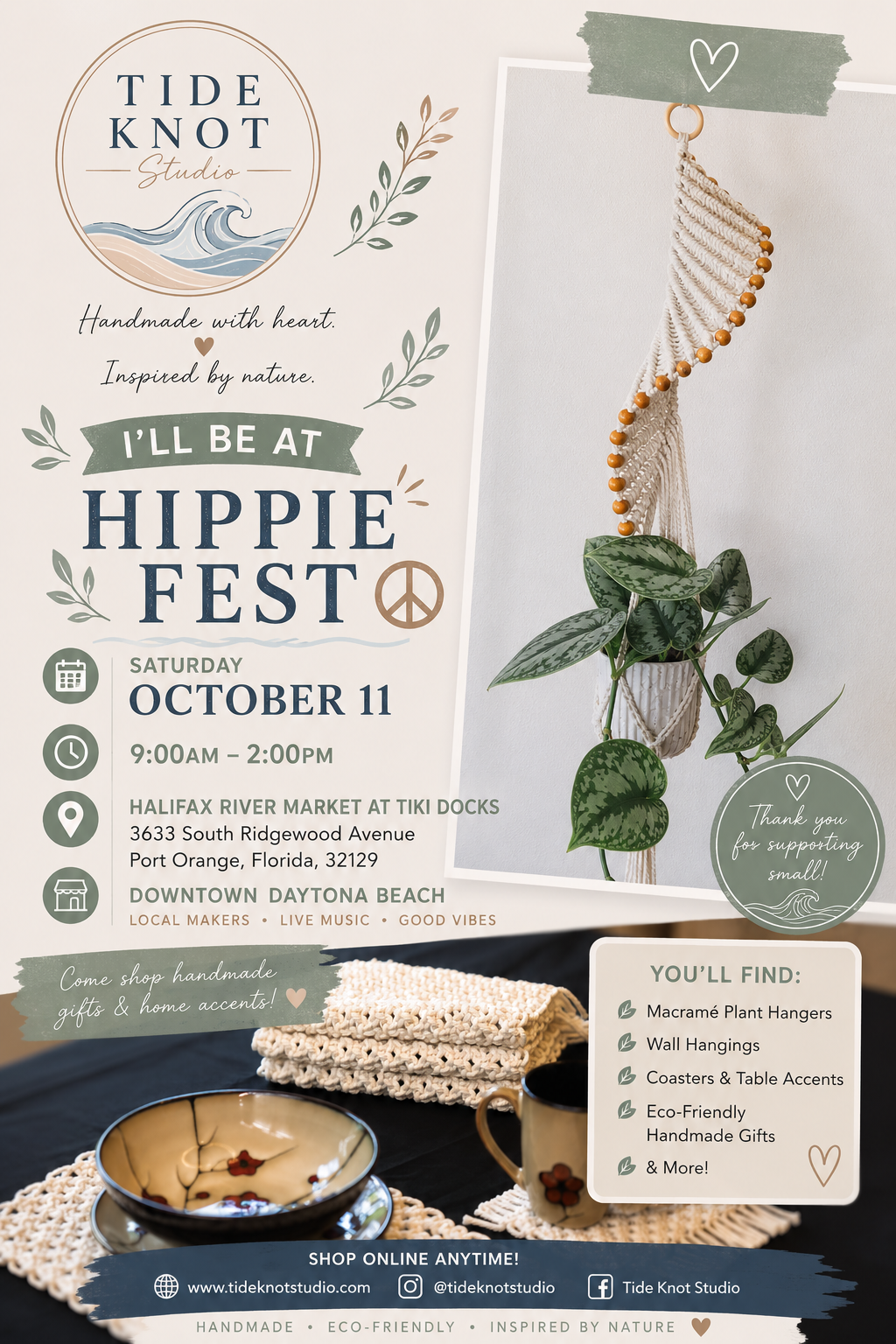 Halifax River Market at Tiki Docks Hippie Fest