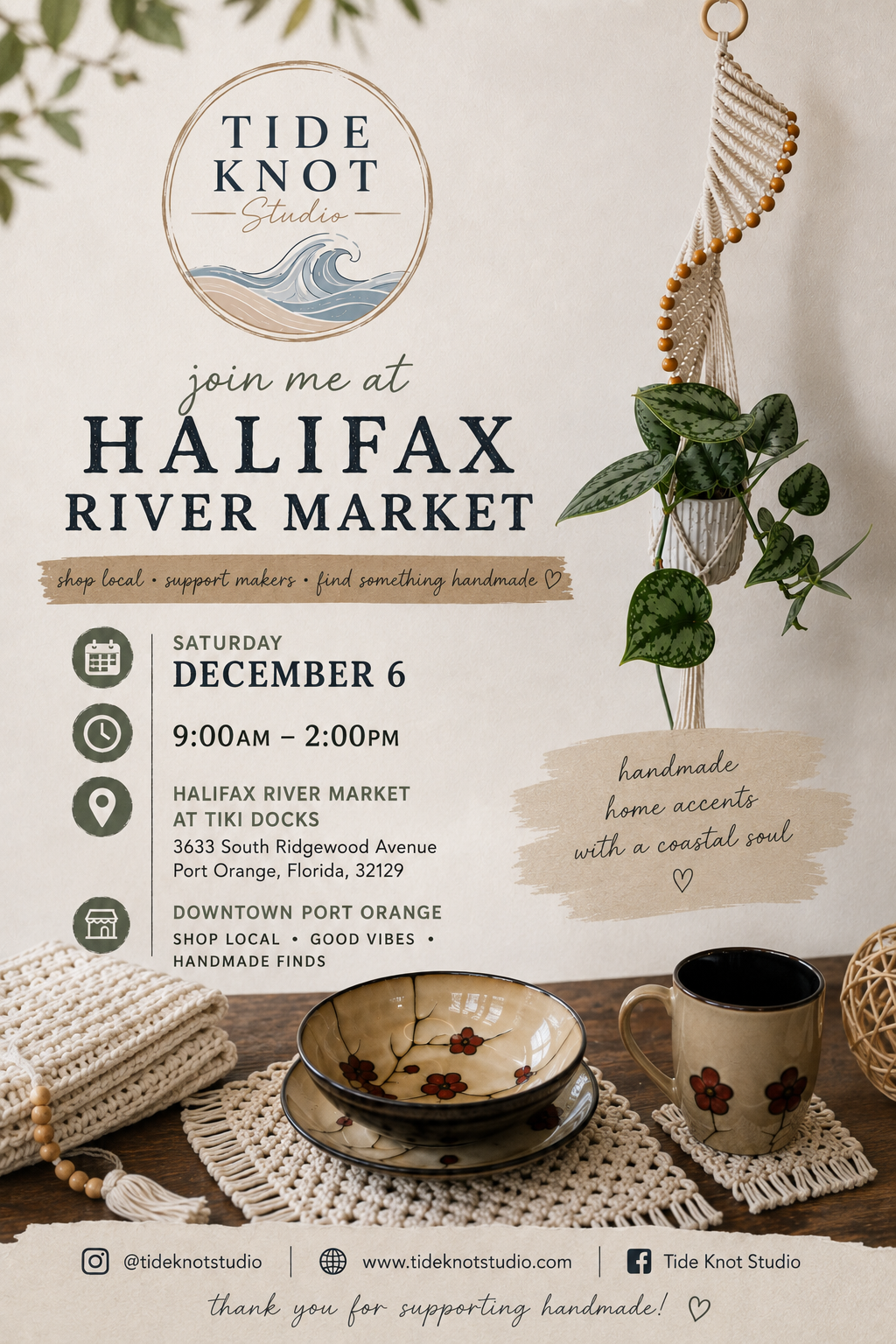 Halifax River Market at Tiki Docks