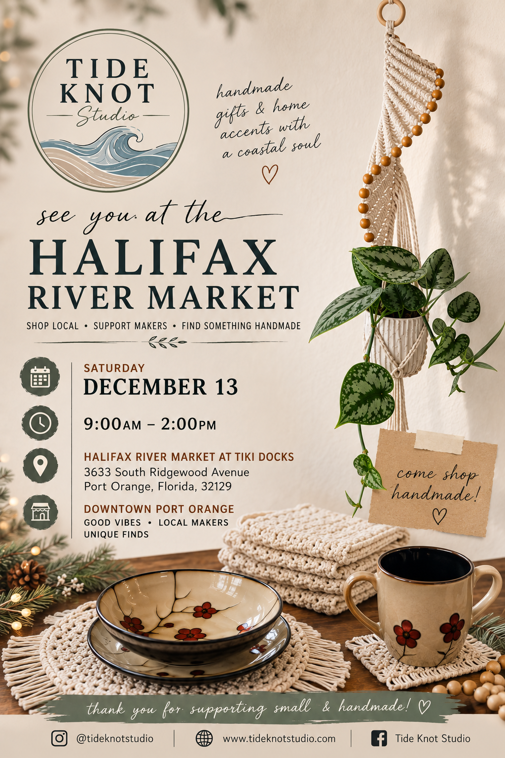 Halifax River Market at Tiki Docks