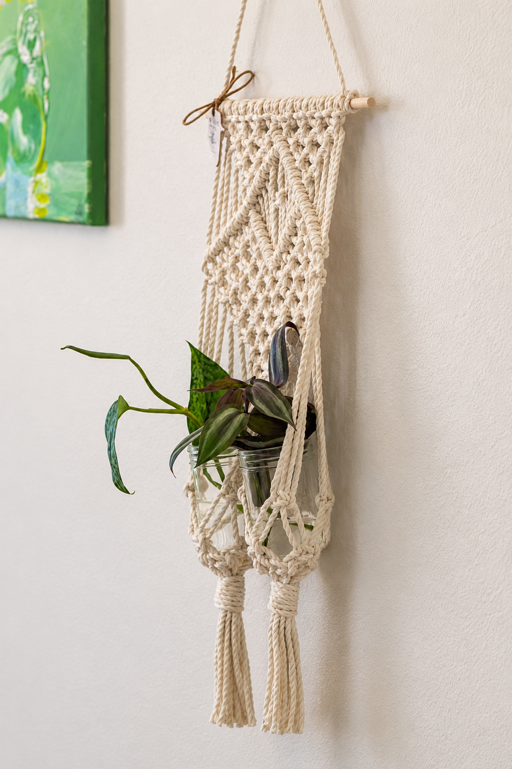 Handmade Double Macramé Propagation Station