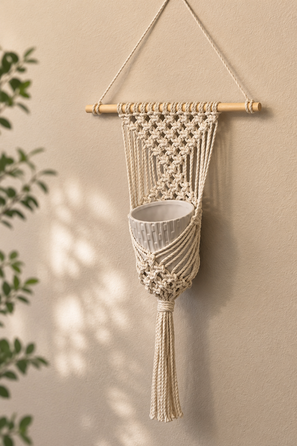 Handmade Macramé Boho Wall Planter