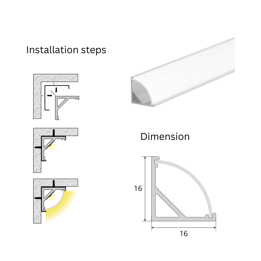 0202 CORNER PROFILE 16*16MM