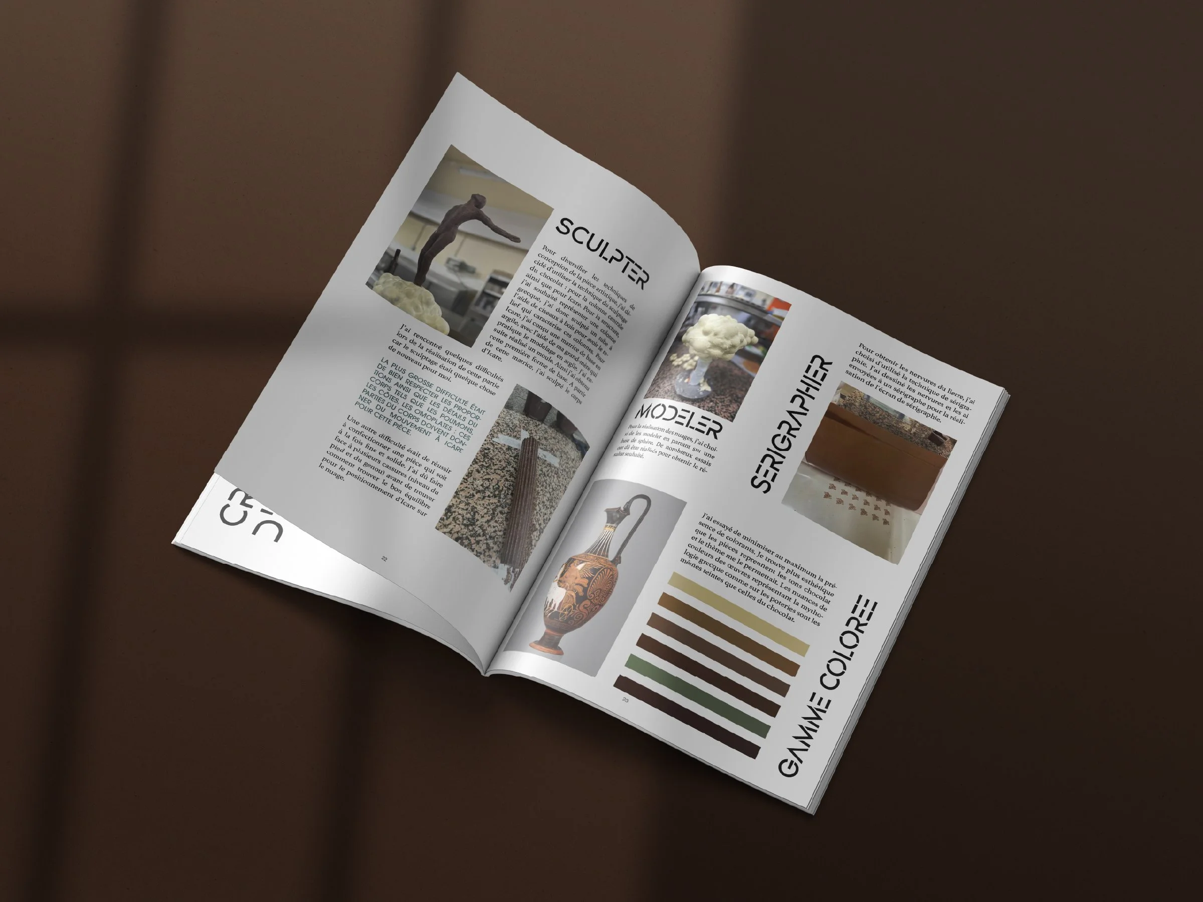 Aperçu du book création de Alistair Smith pour la JWPC 2023, mis en page et illustré par Anne-Claire Turbé, designer culinaire