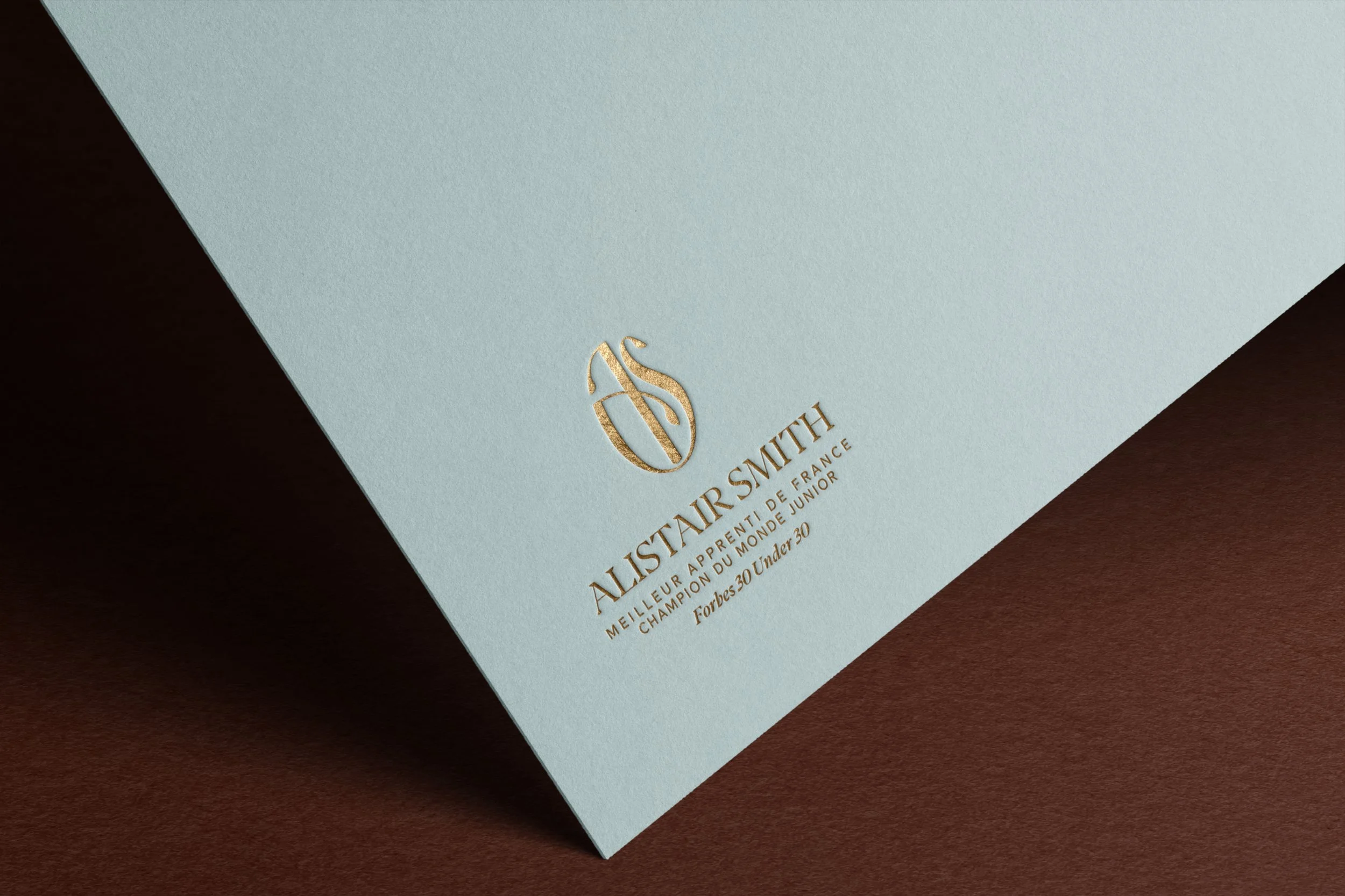 Aperçu du logo pour Alistair Smith, chef pâtissier consultant, par Anne-Claire Turbé, designer culinaire