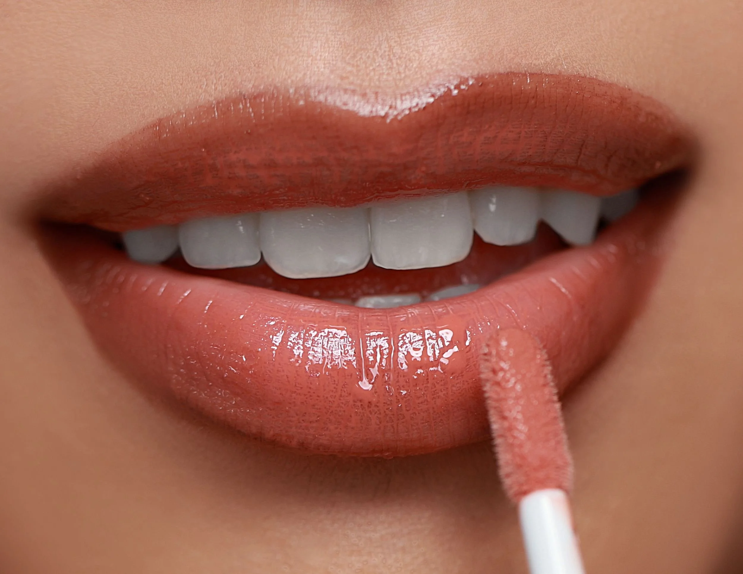 close up of lips using Dream lip gloss